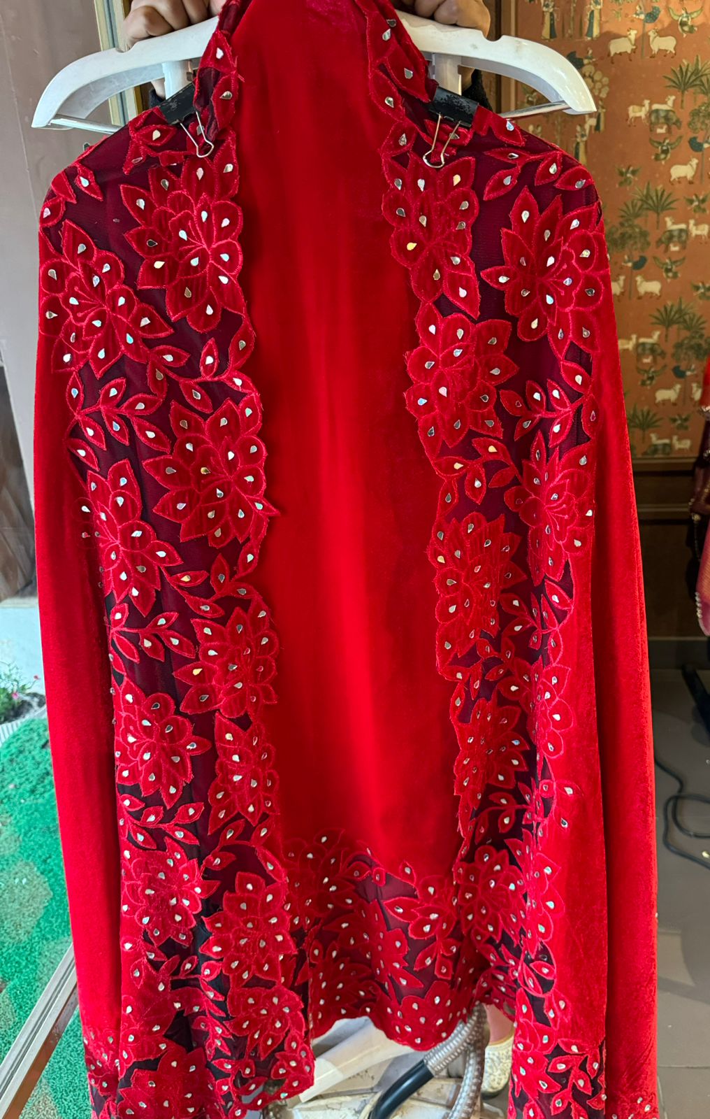 Pure silk velvet shirt