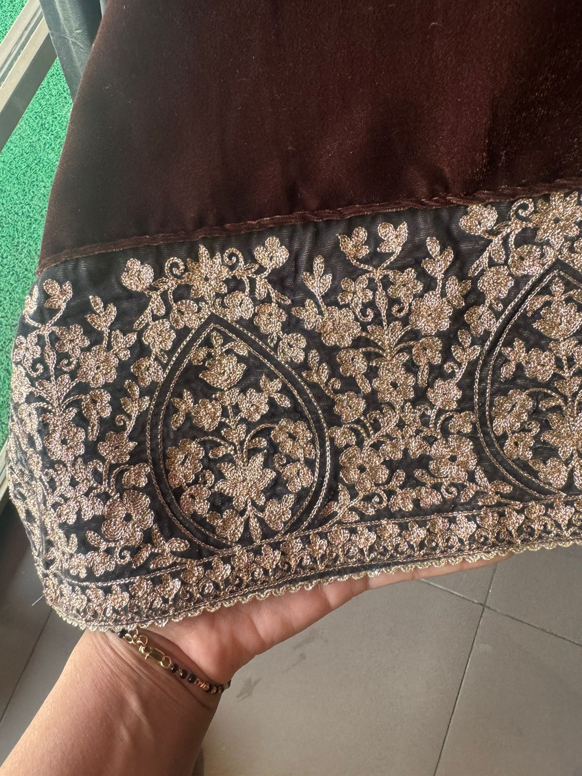 Pure Silk velvet Unstitched shirt