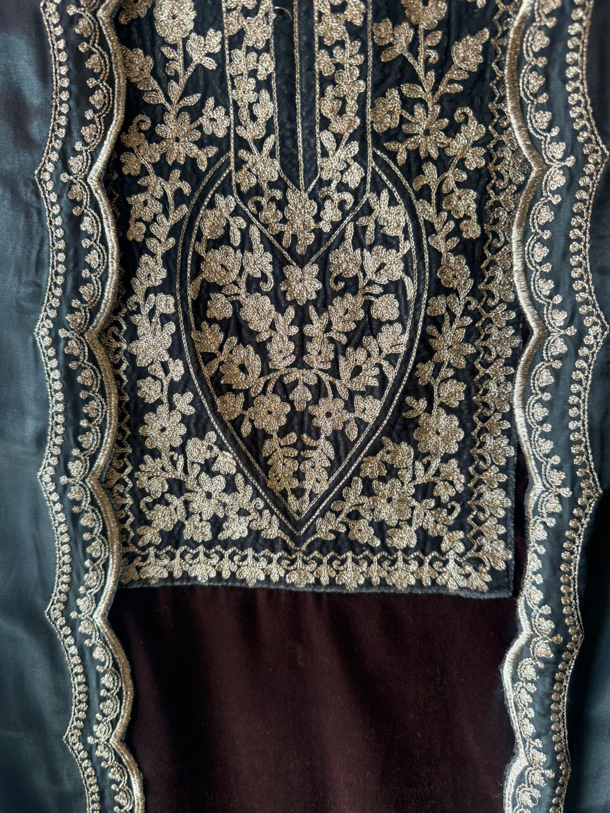 Pure Silk velvet Unstitched shirt