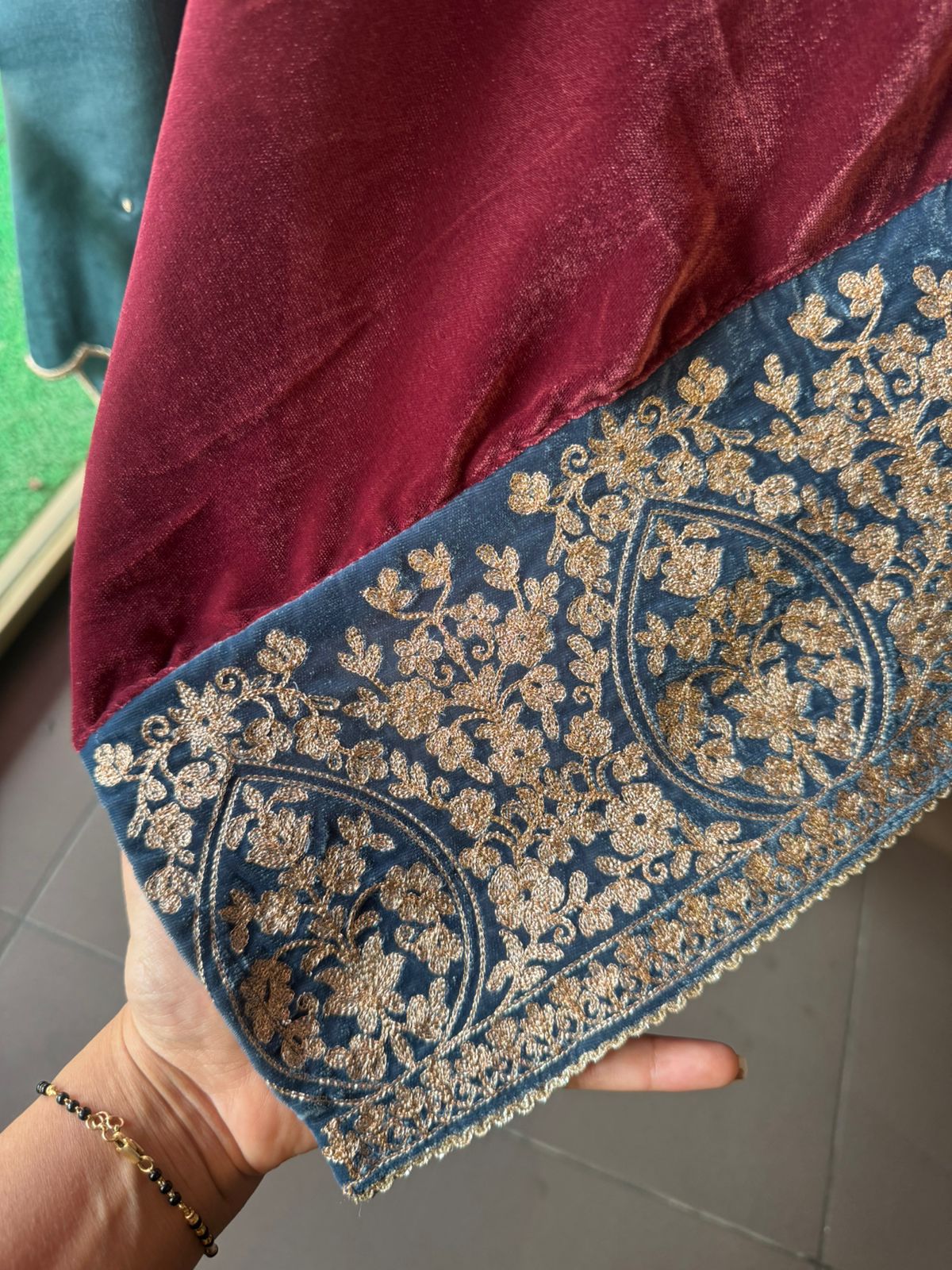 Pure Silk velvet Unstitched shirt