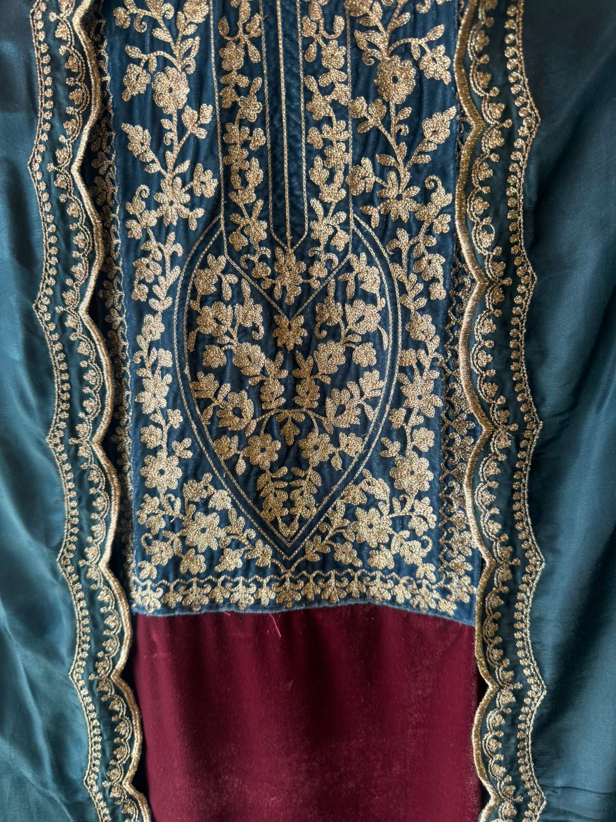 Pure Silk velvet Unstitched shirt