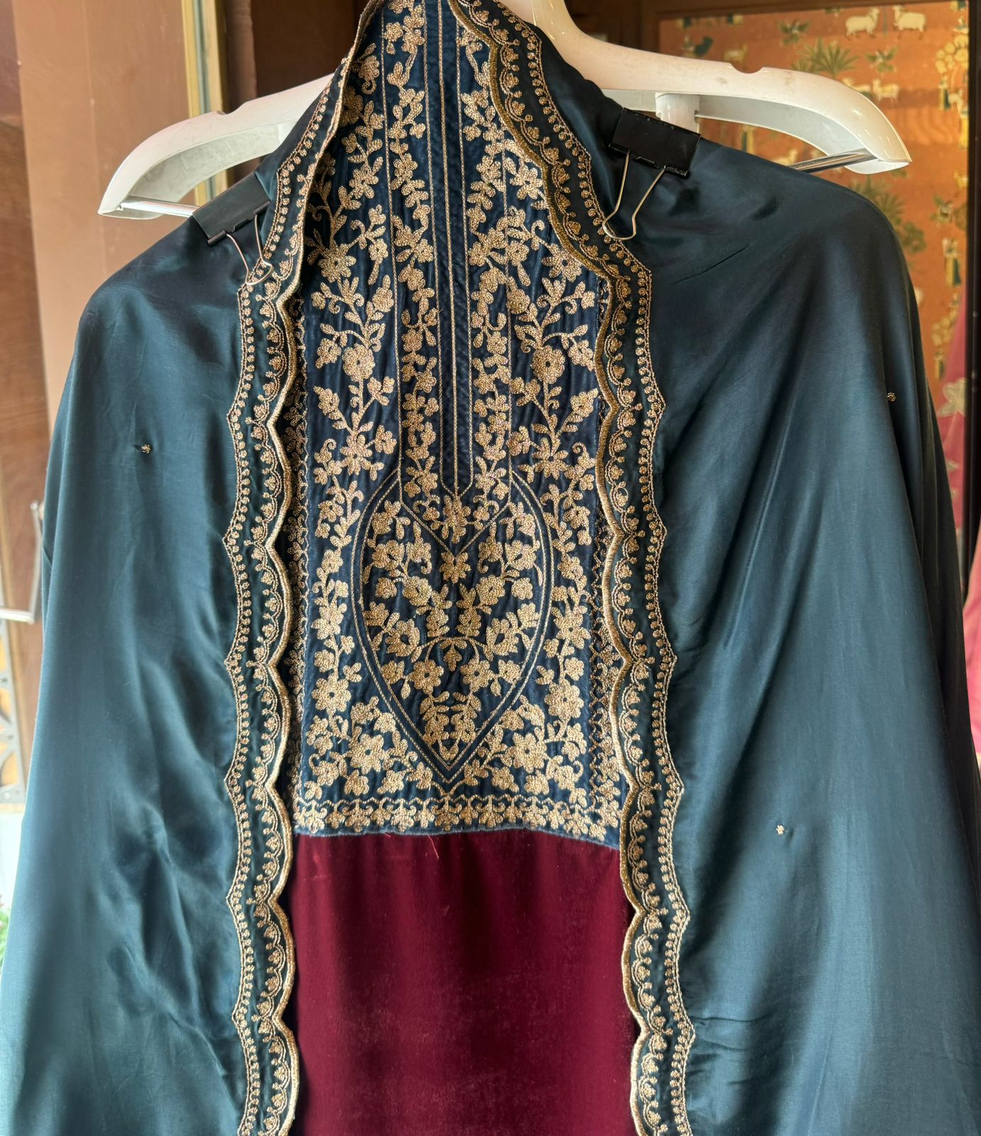 Pure Silk velvet Unstitched shirt