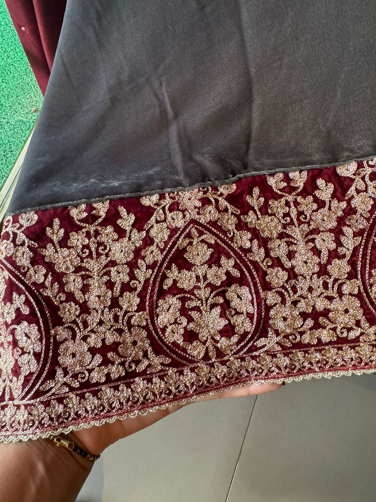 Pure Silk velvet Unstitched shirt