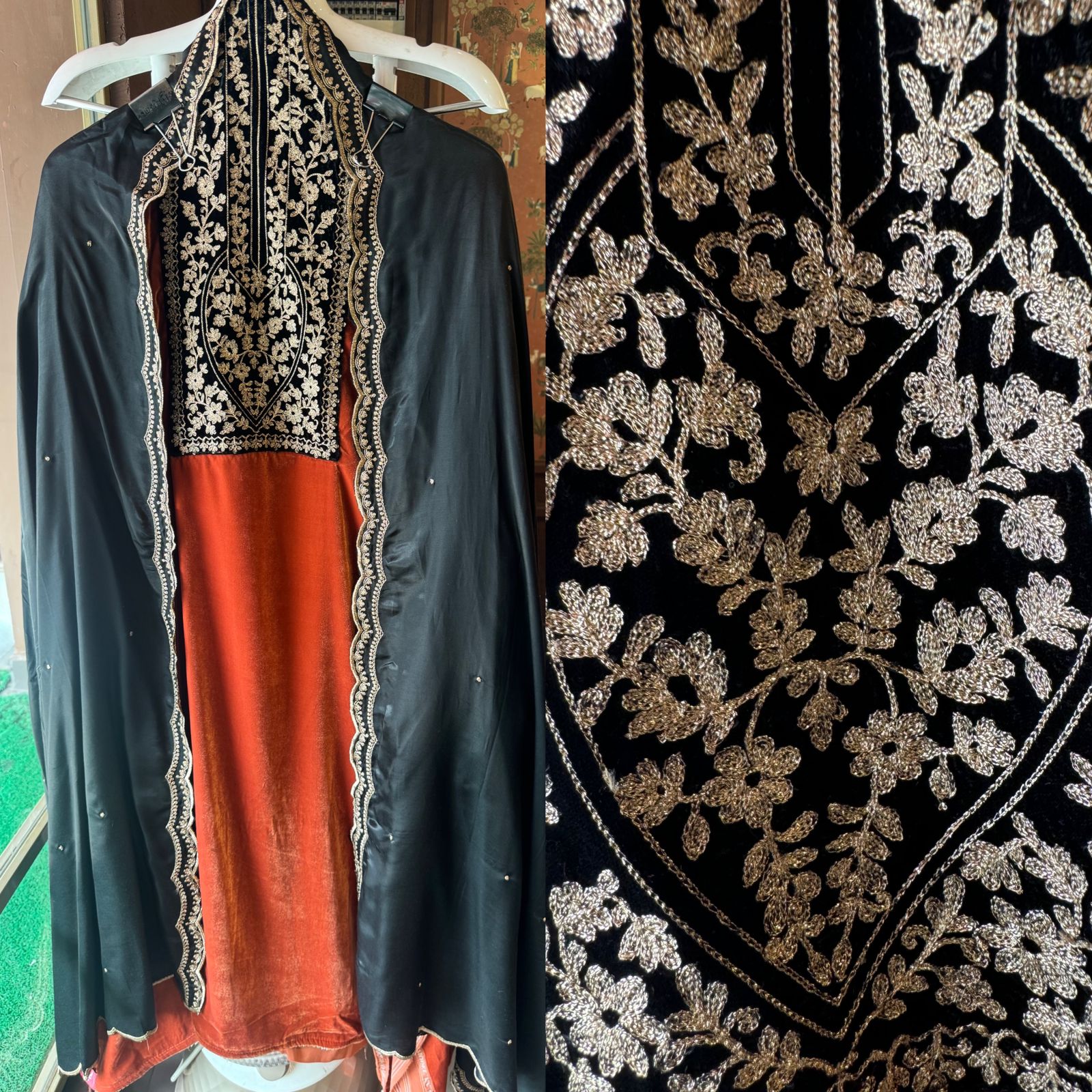 Pure Silk velvet Unstitched shirt