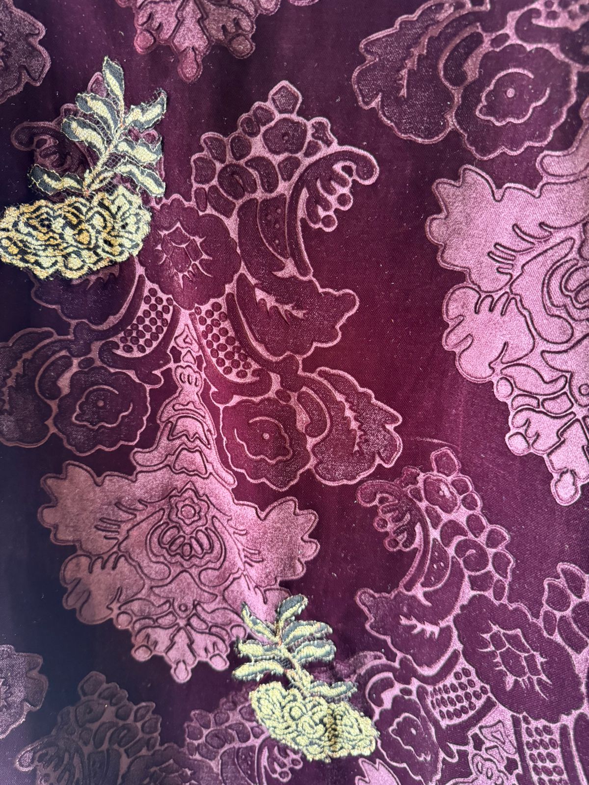 Pure self jacquard velvet unstitched shirt