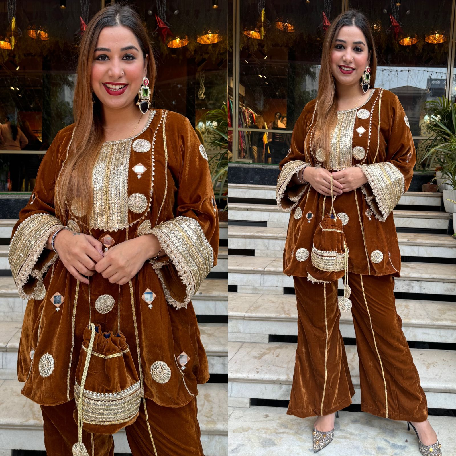 Premium velvet Kalidaar