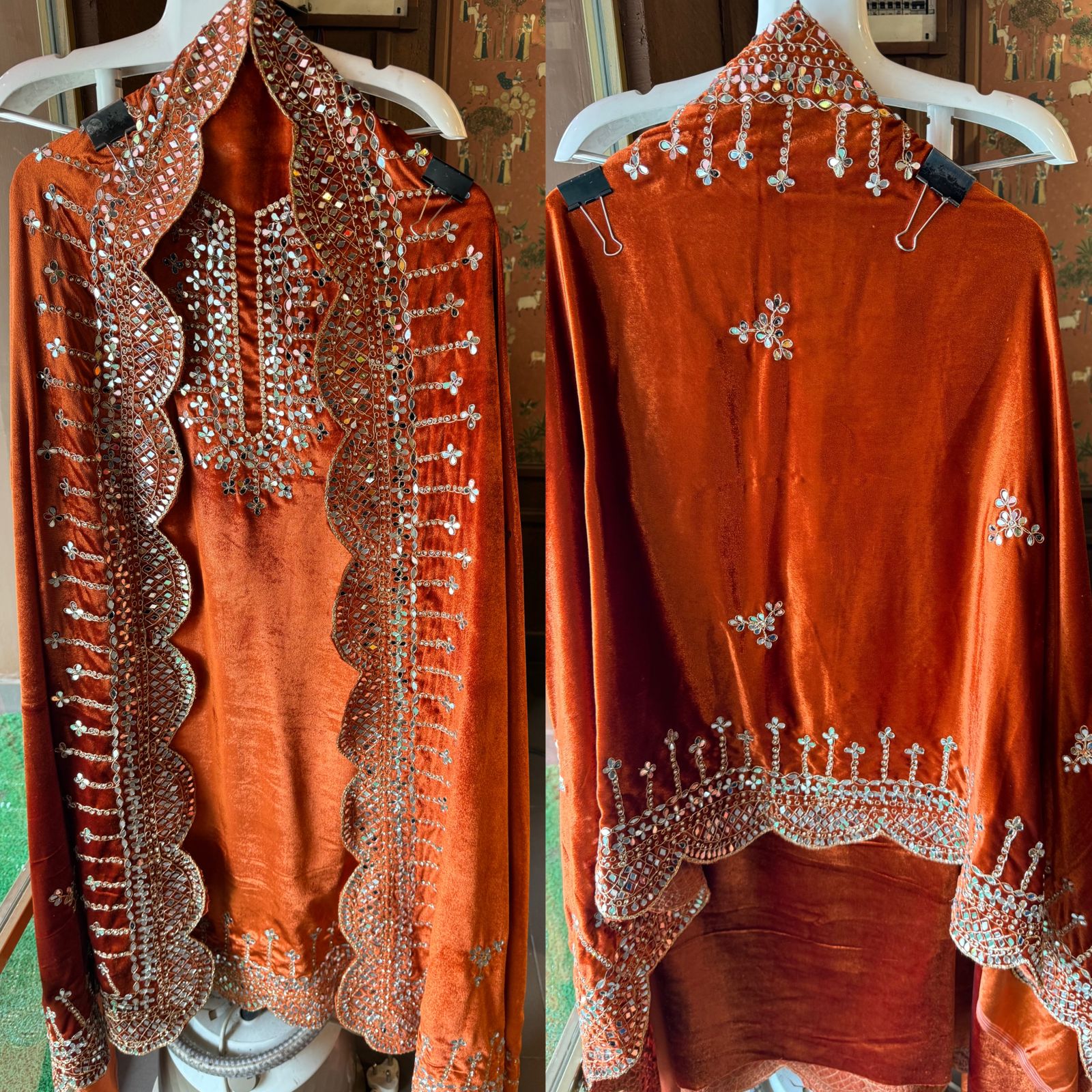 Pure micro velvet plain shirt