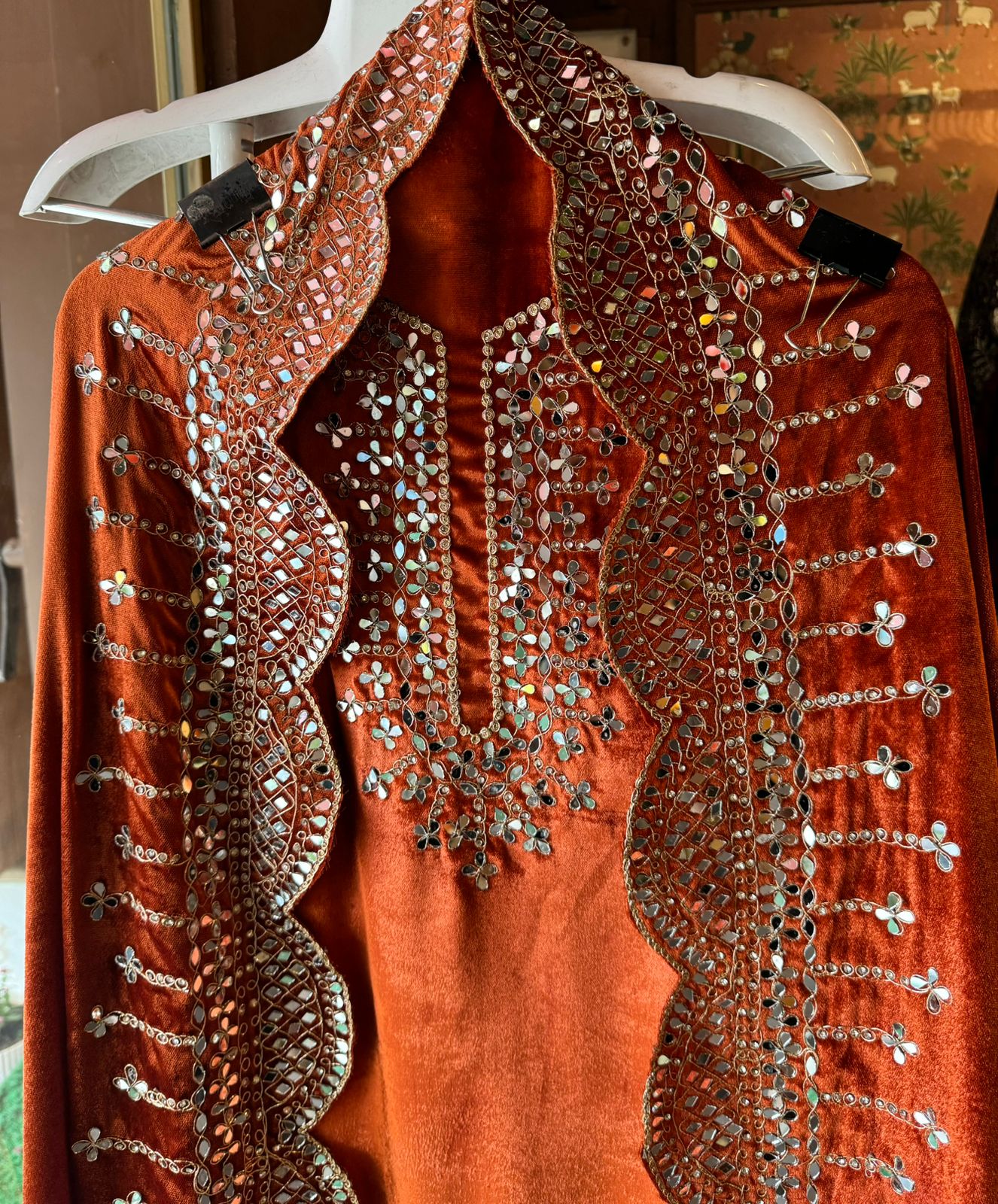 Pure micro velvet plain shirt