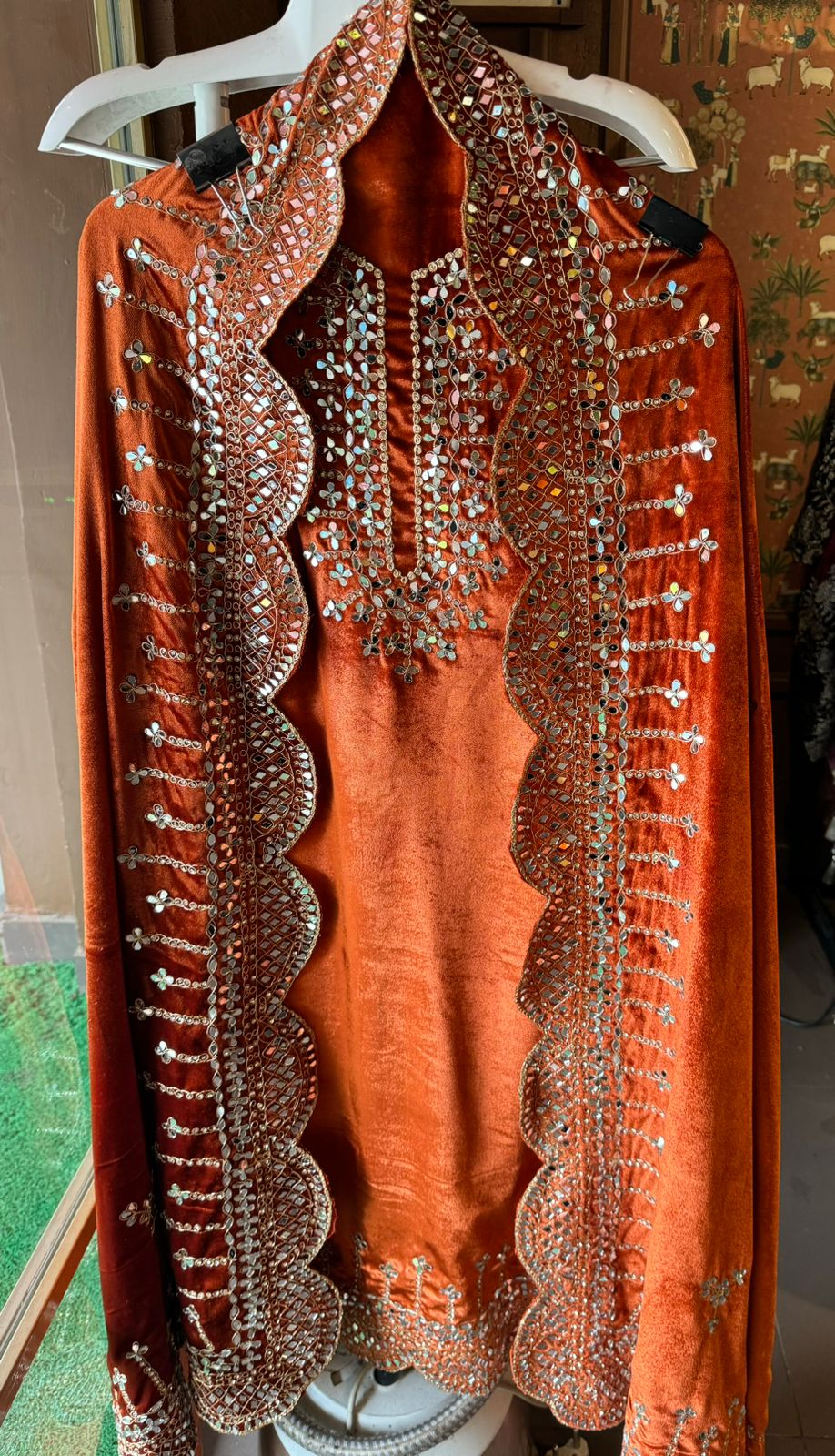 Pure micro velvet plain shirt