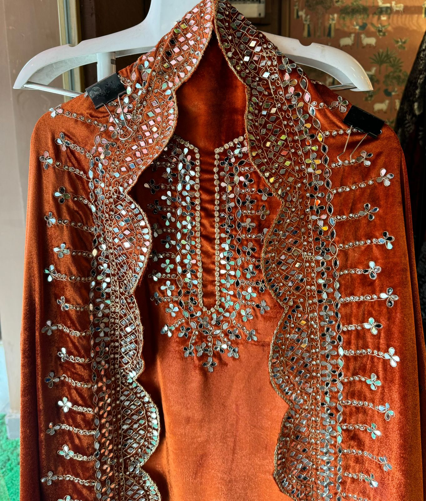 Pure micro velvet plain shirt