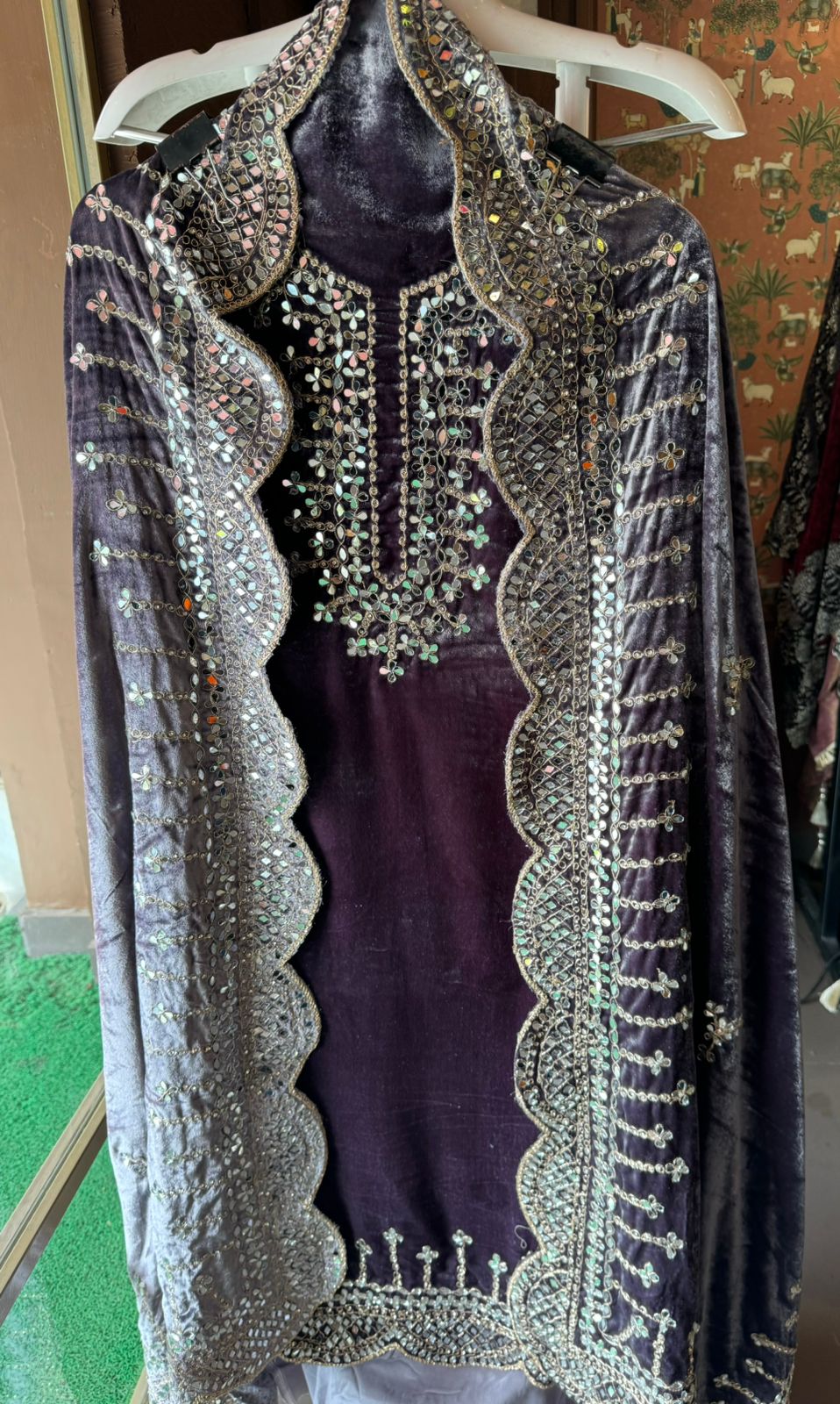 Pure micro velvet plain shirt