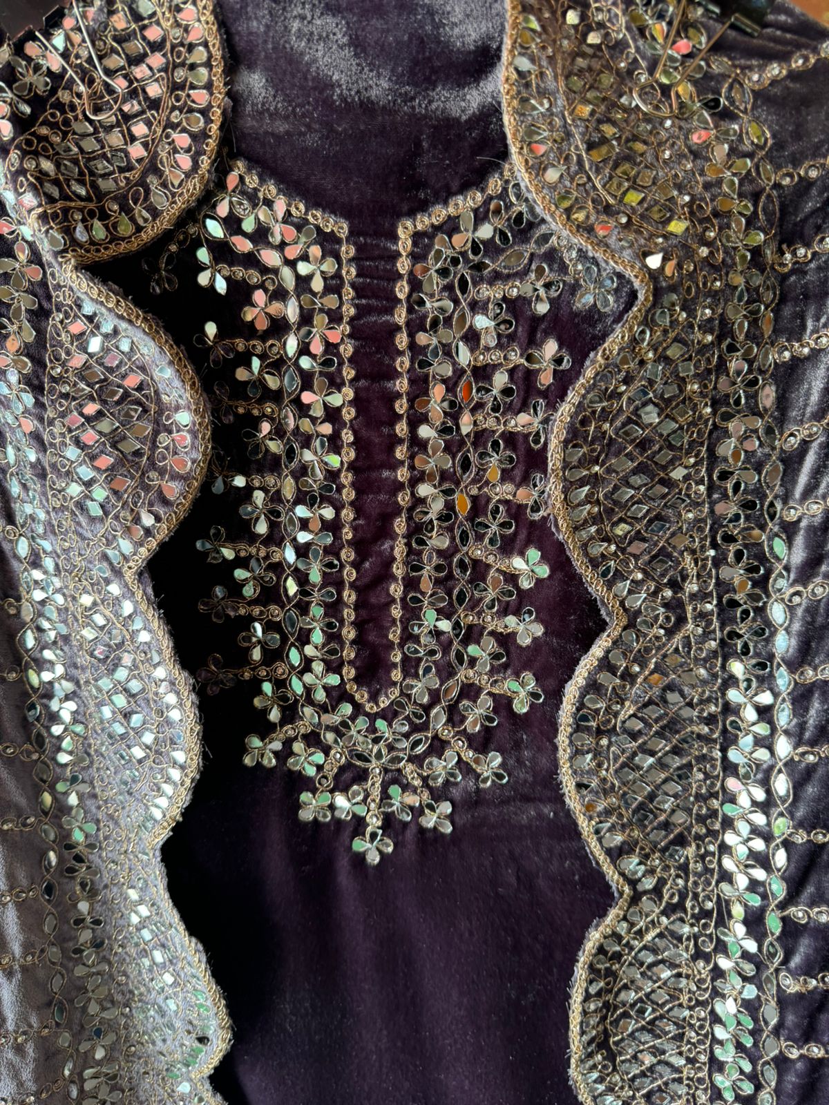 Pure micro velvet plain shirt