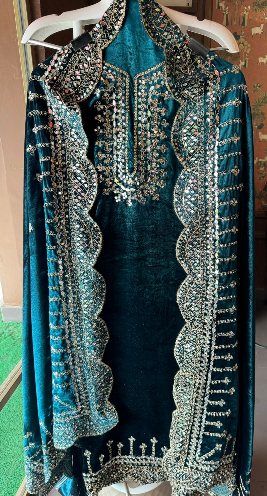 Pure micro velvet plain shirt