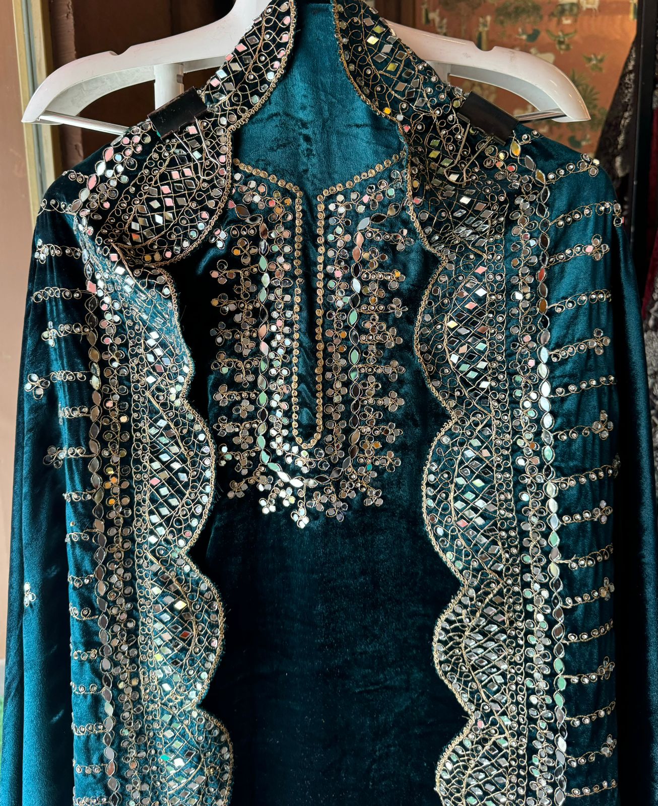 Pure micro velvet plain shirt