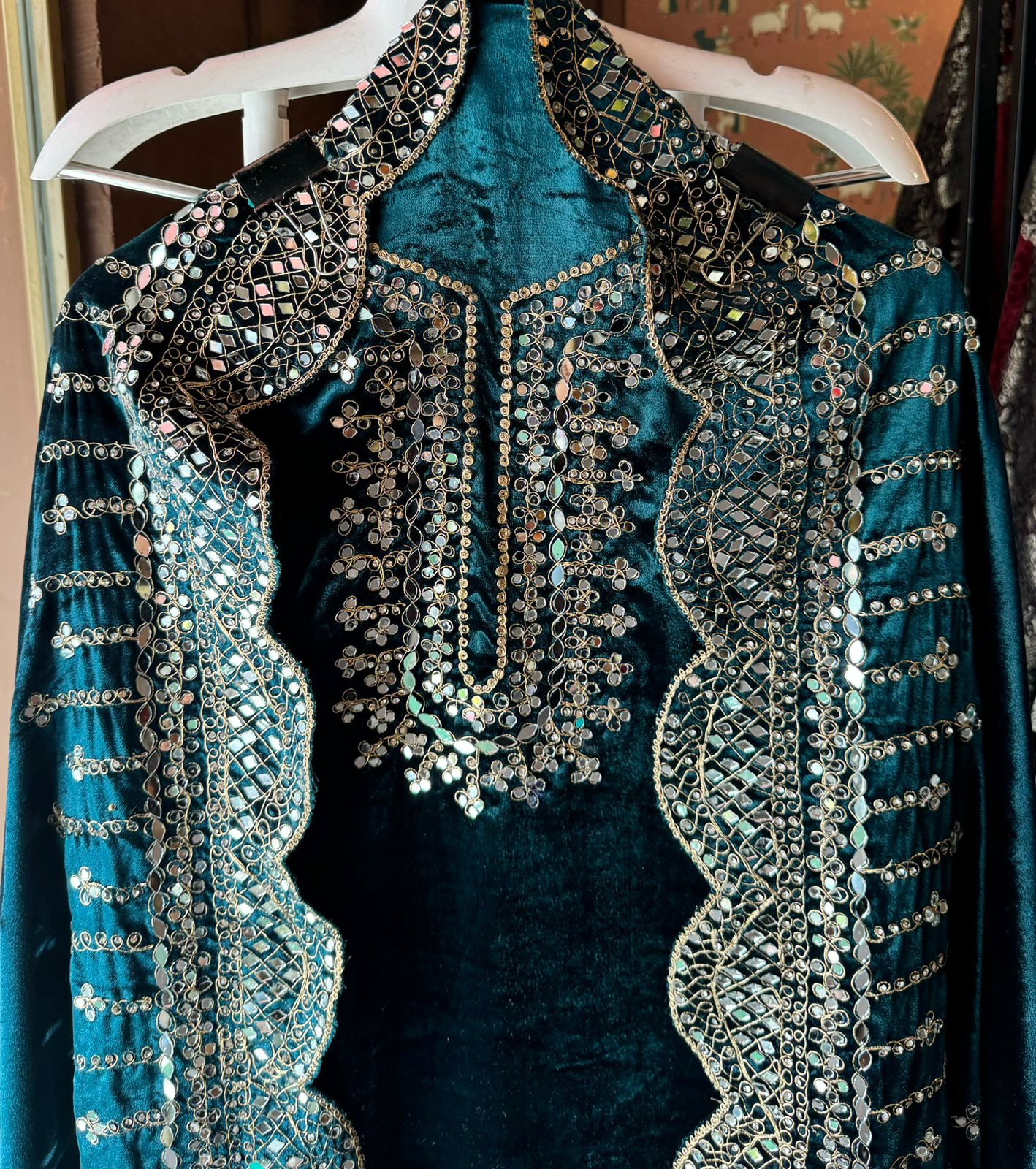 Pure micro velvet plain shirt