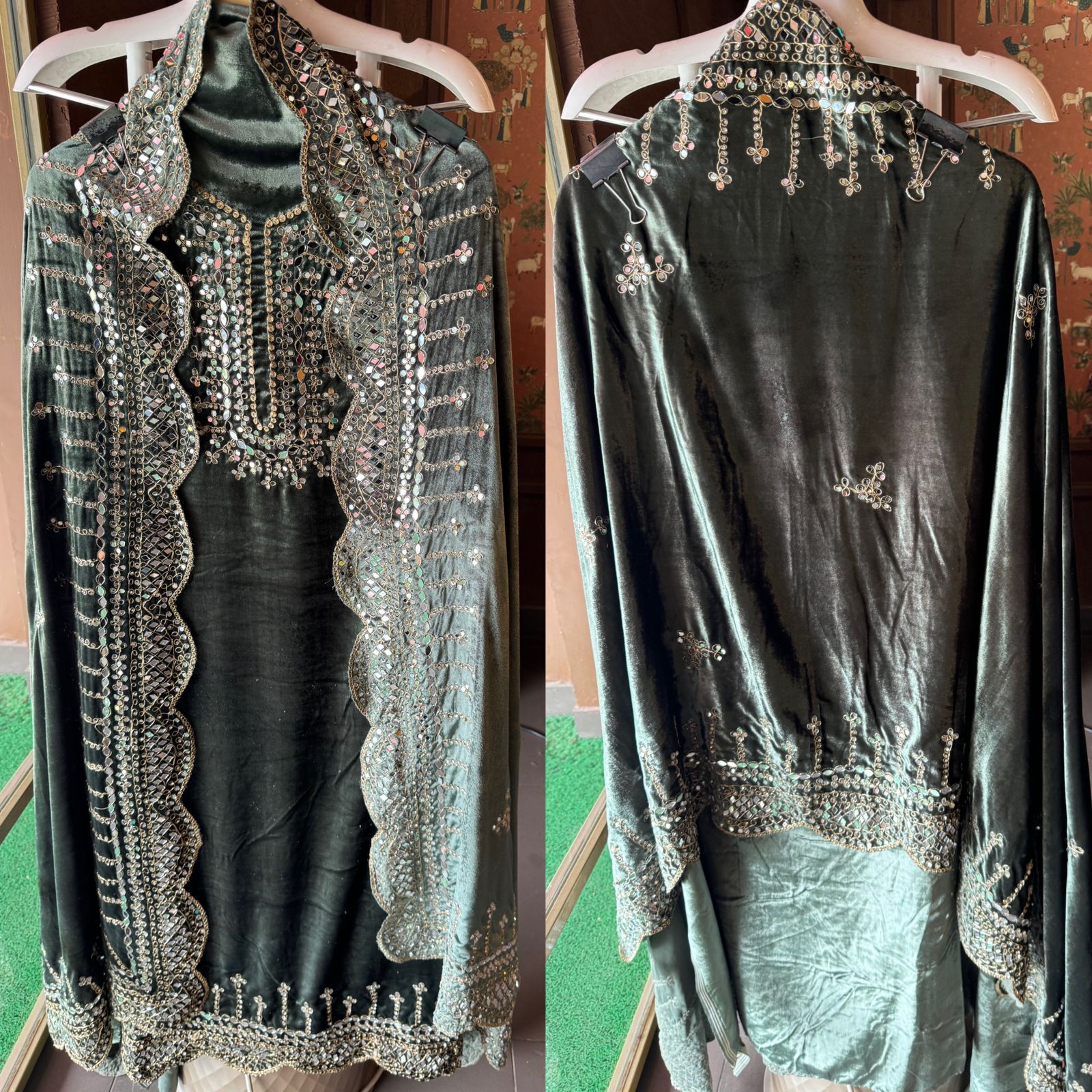 Pure micro velvet plain shirt