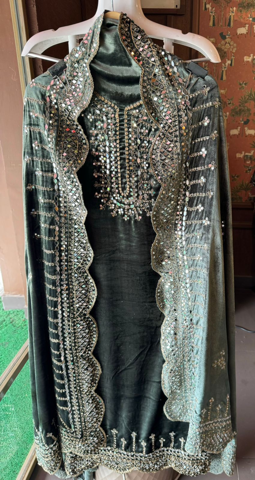 Pure micro velvet plain shirt