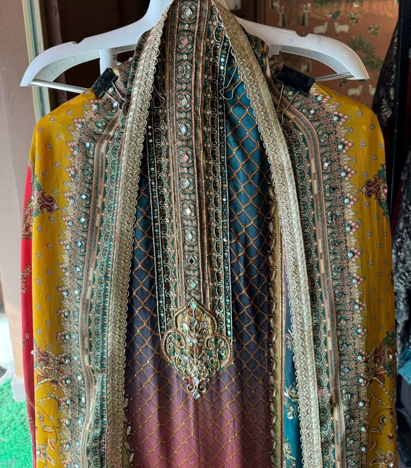 Soft Organza satin digital Printed unstitched suits