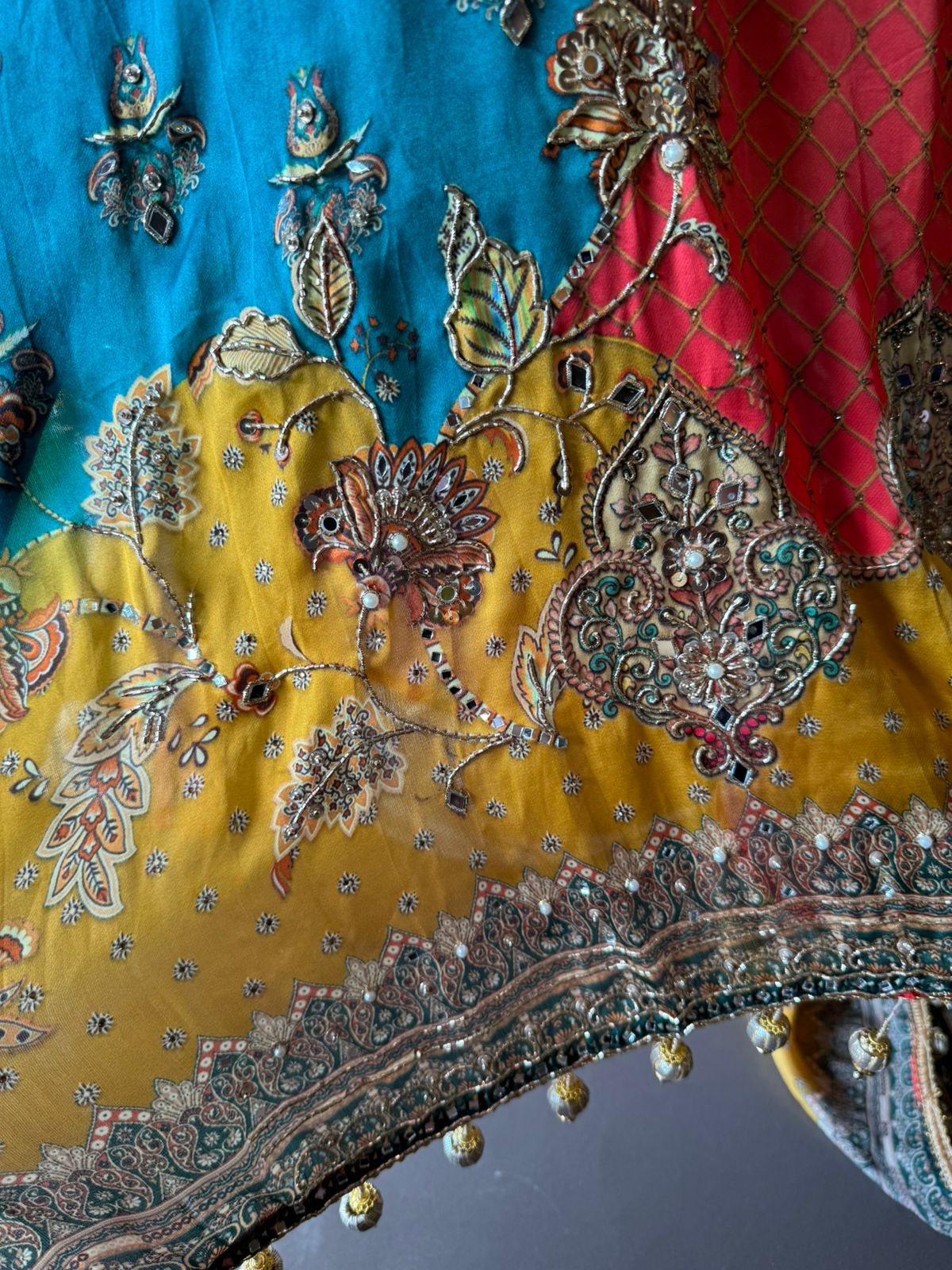 Soft Organza satin digital Printed unstitched suits