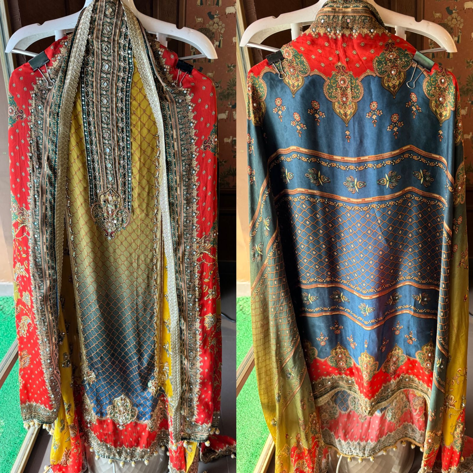 Soft Organza satin digital Printed unstitched suits