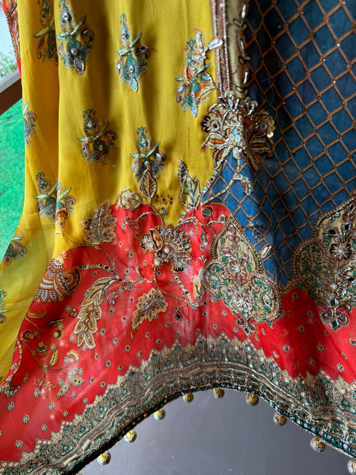 Soft Organza satin digital Printed unstitched suits