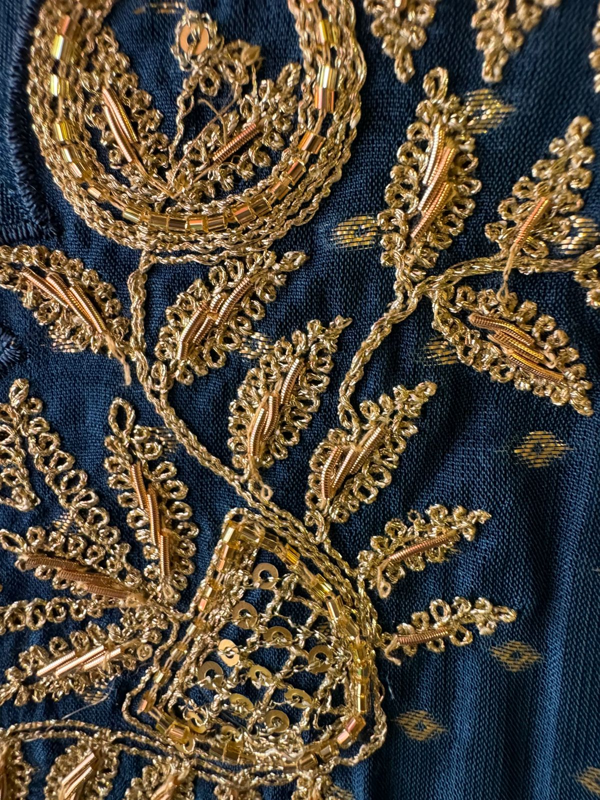 Self weaved organza silk unstitched kurta