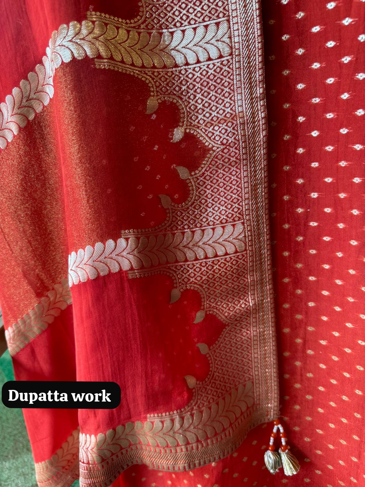 Self weaved organza silk unstitched kurta