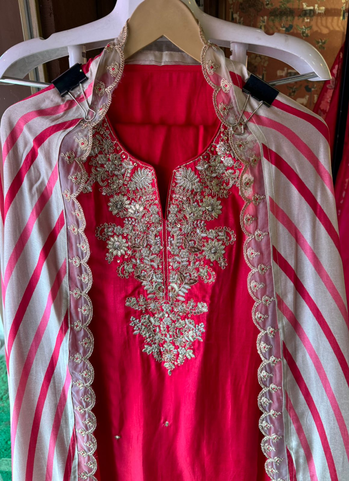 Pure silk Unstitched kurta