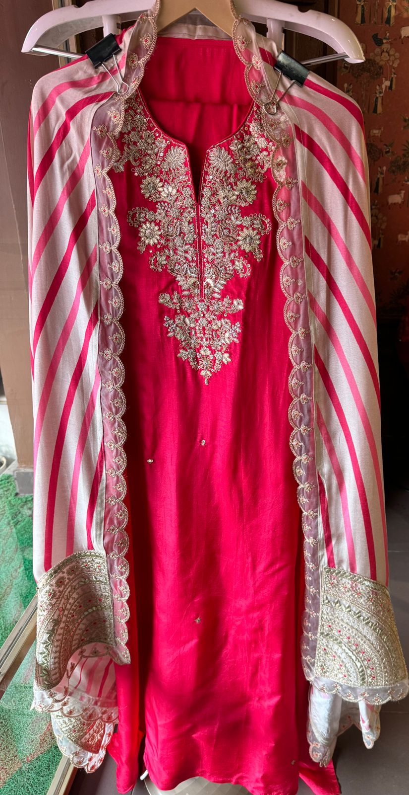 Pure silk Unstitched kurta