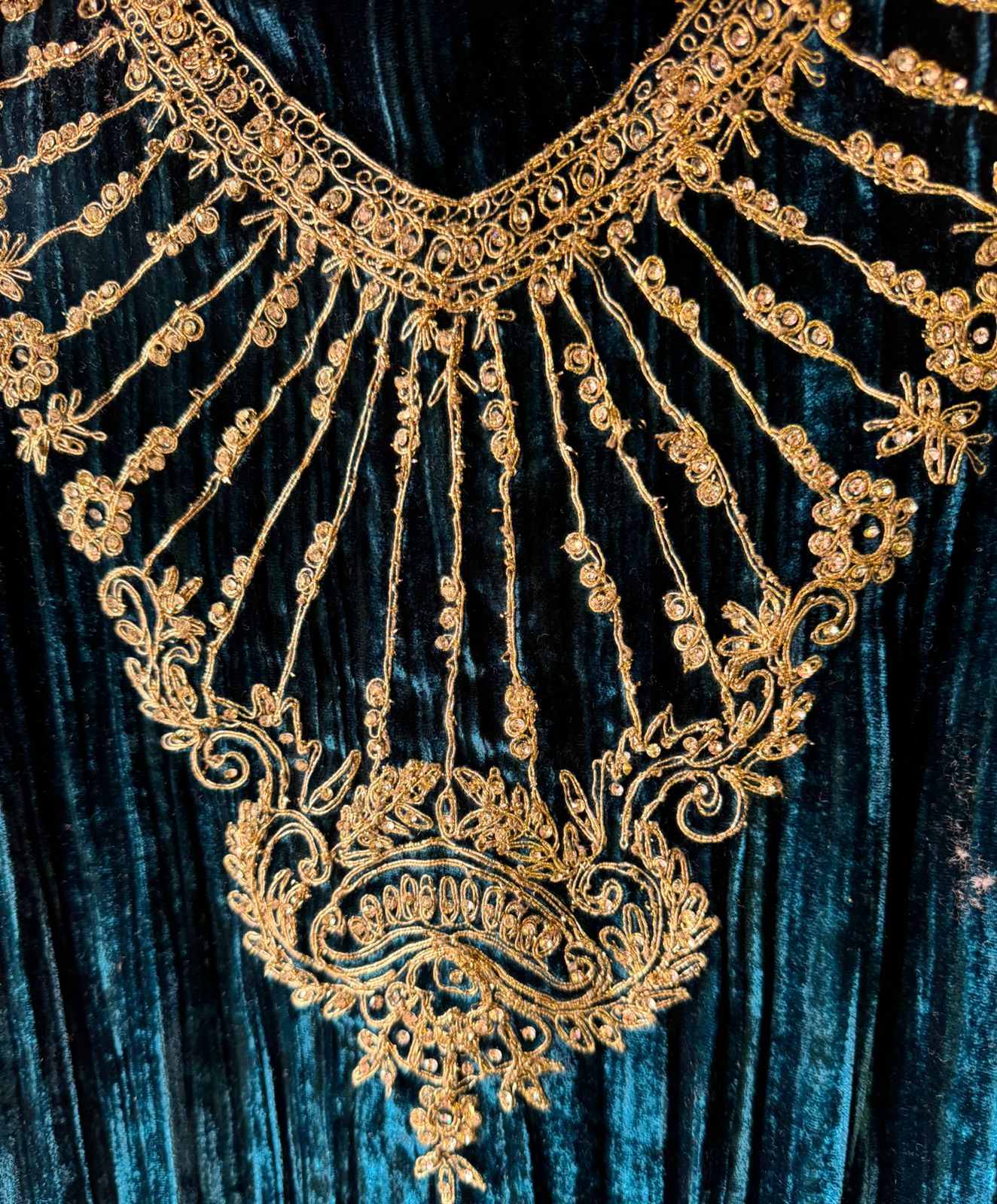 Pure crushed velvet Unstitched kurta