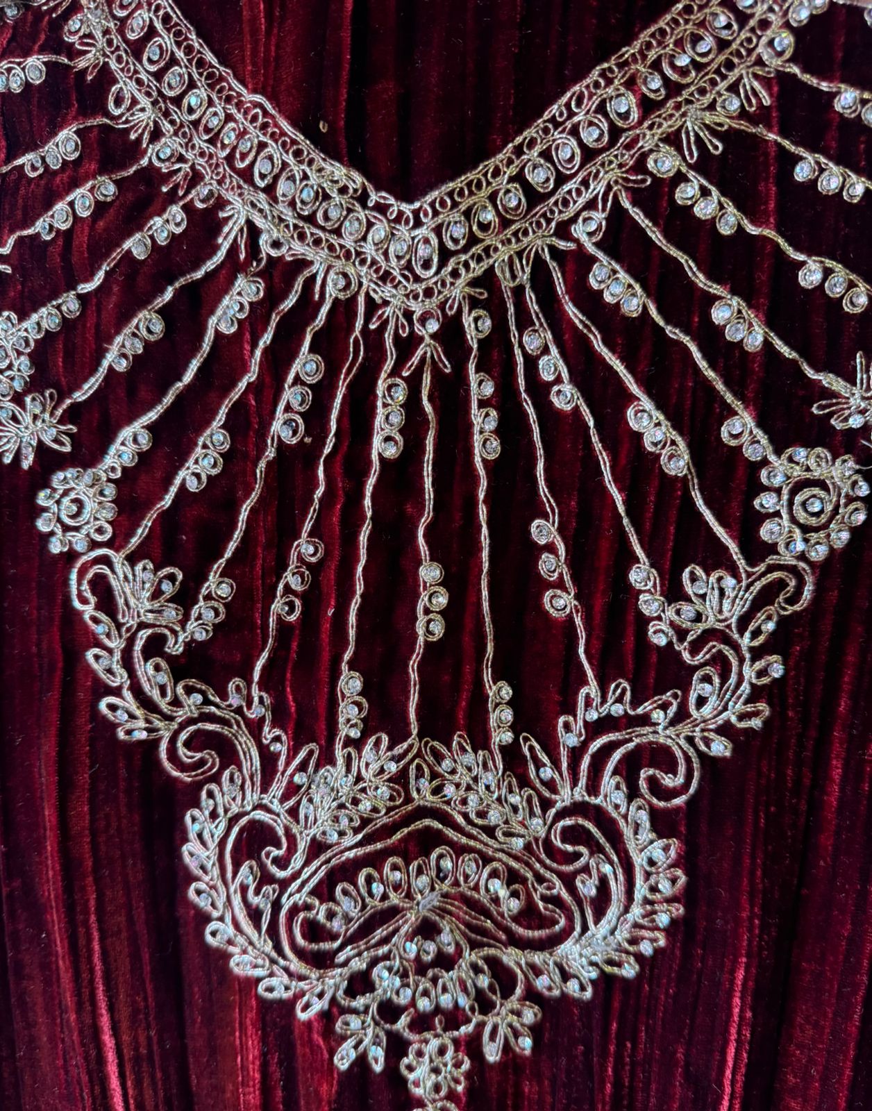 Pure crushed velvet Unstitched kurta