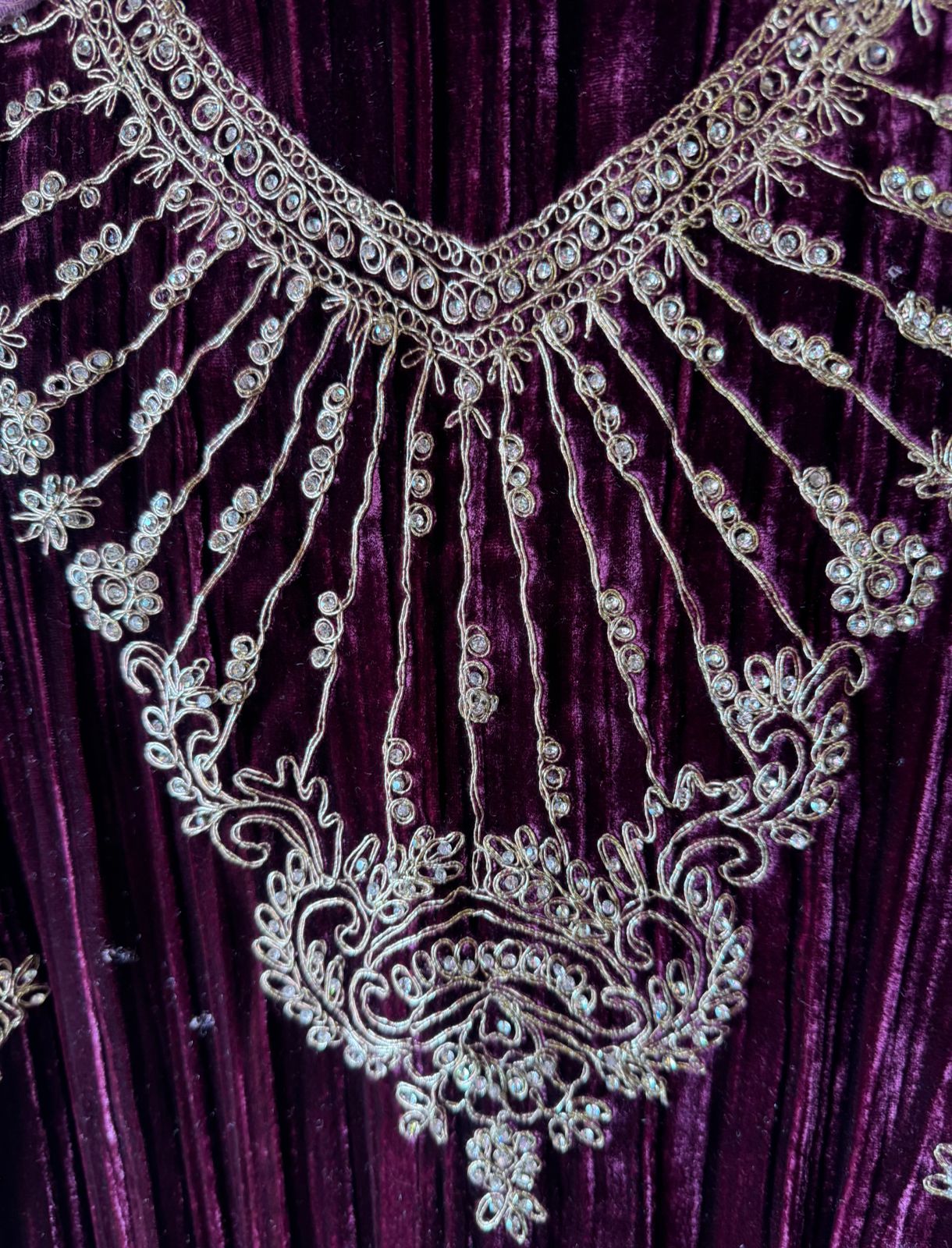 Pure crushed velvet Unstitched kurta