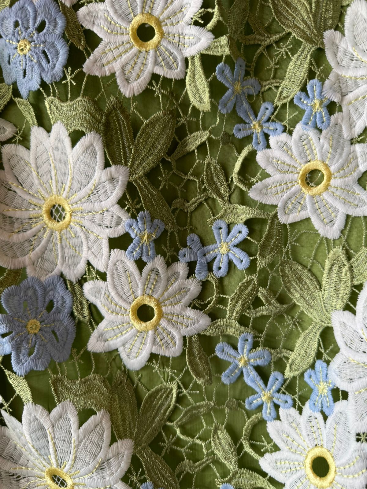 Cutwork crochia Designer front with cotton crochia lace