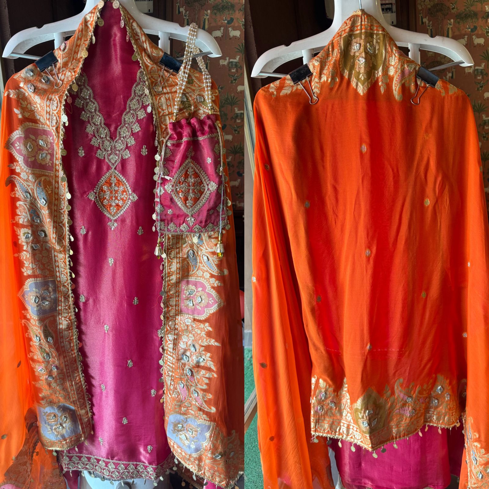 Pure 100% soft  tissue Unstitched shirt