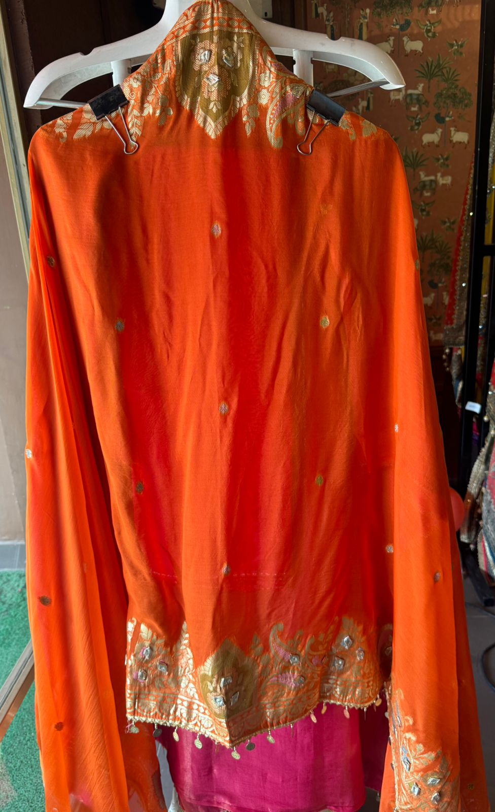 Pure 100% soft  tissue Unstitched shirt