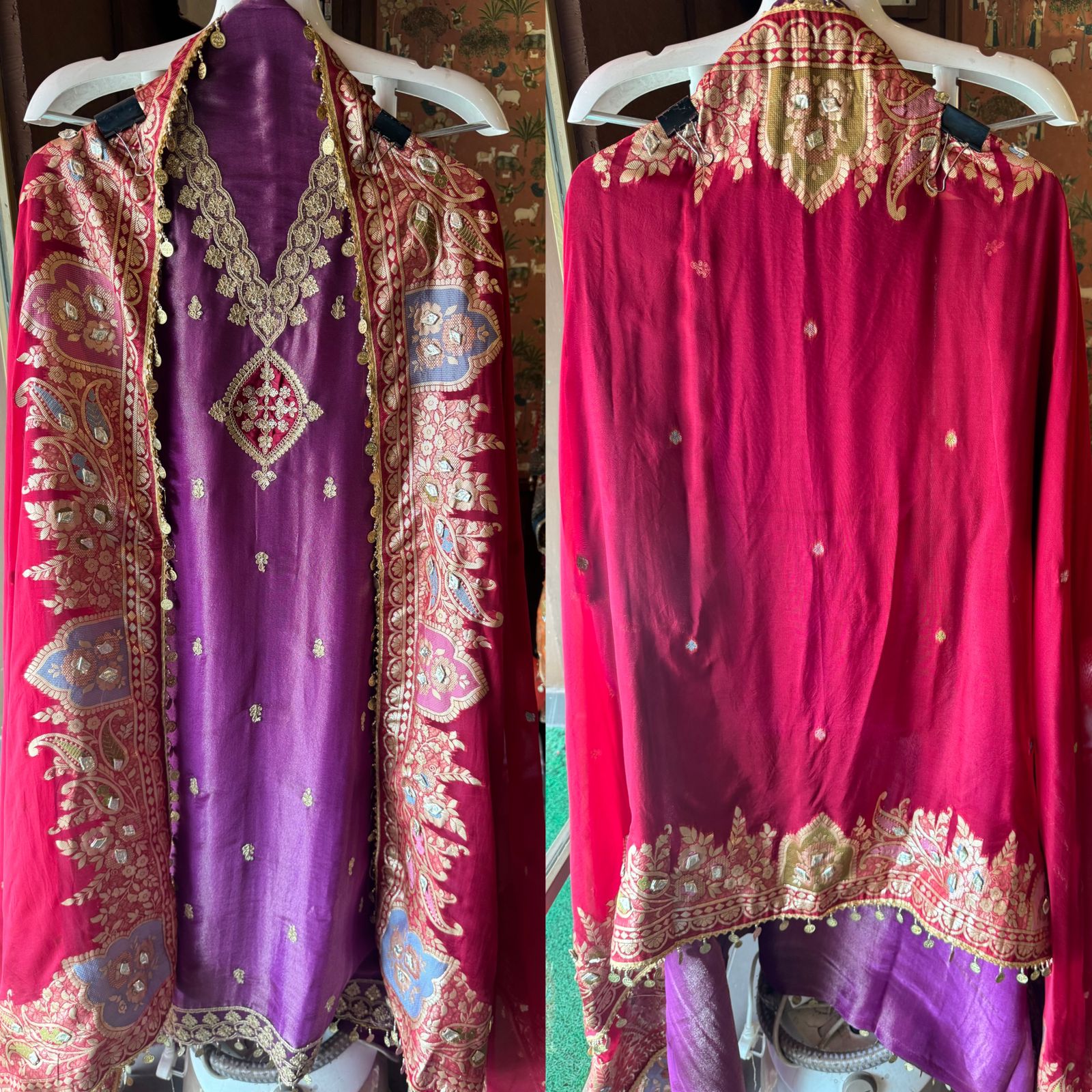 Pure 100% soft  tissue Unstitched shirt