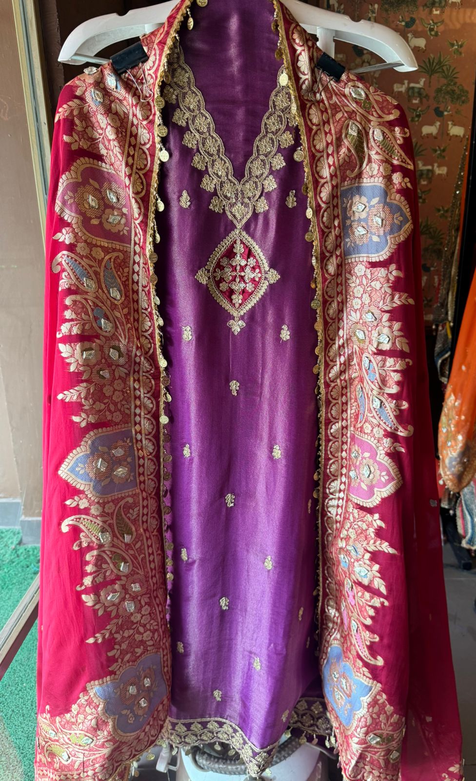 Pure 100% soft  tissue Unstitched shirt