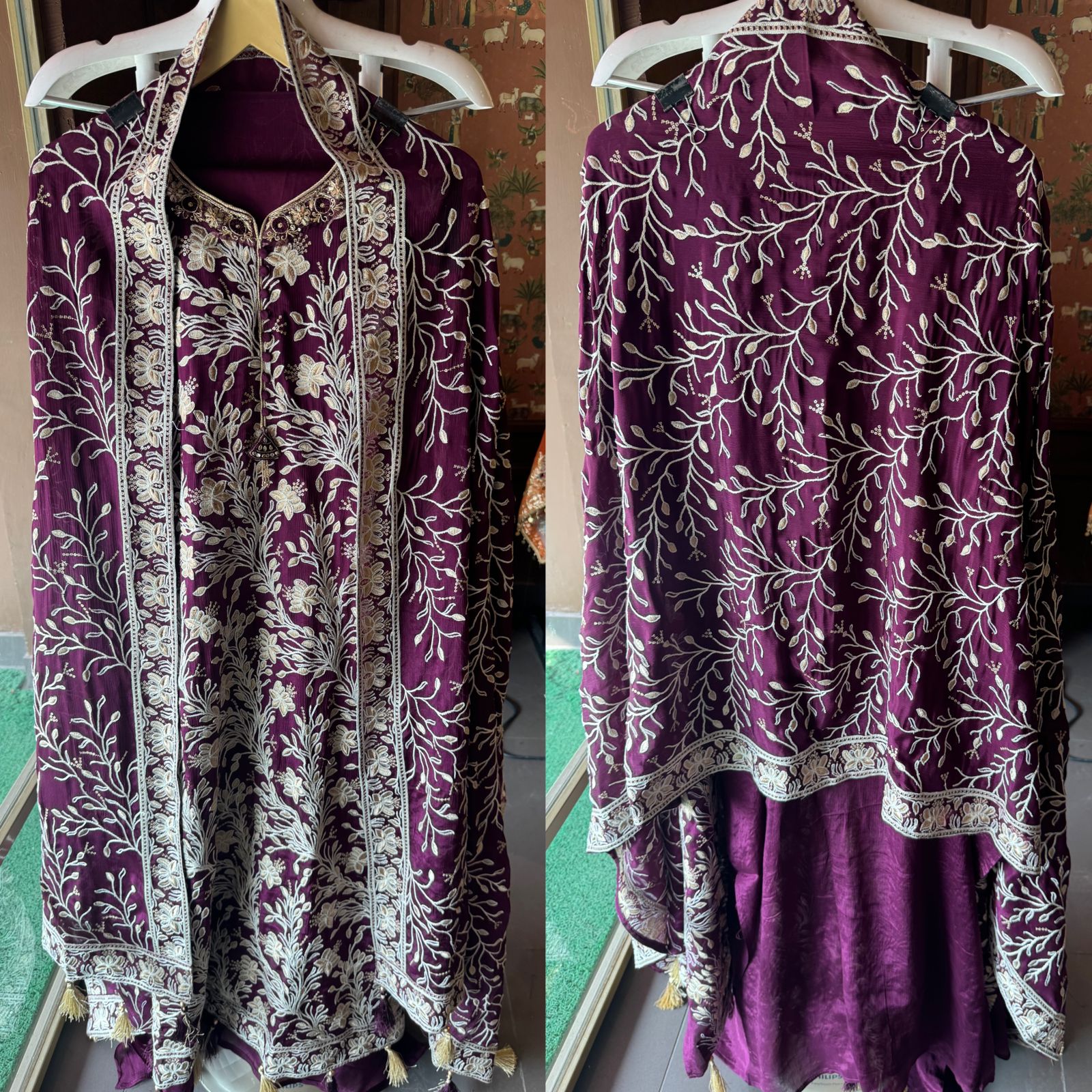 Pure chinon heavily embroidered collection