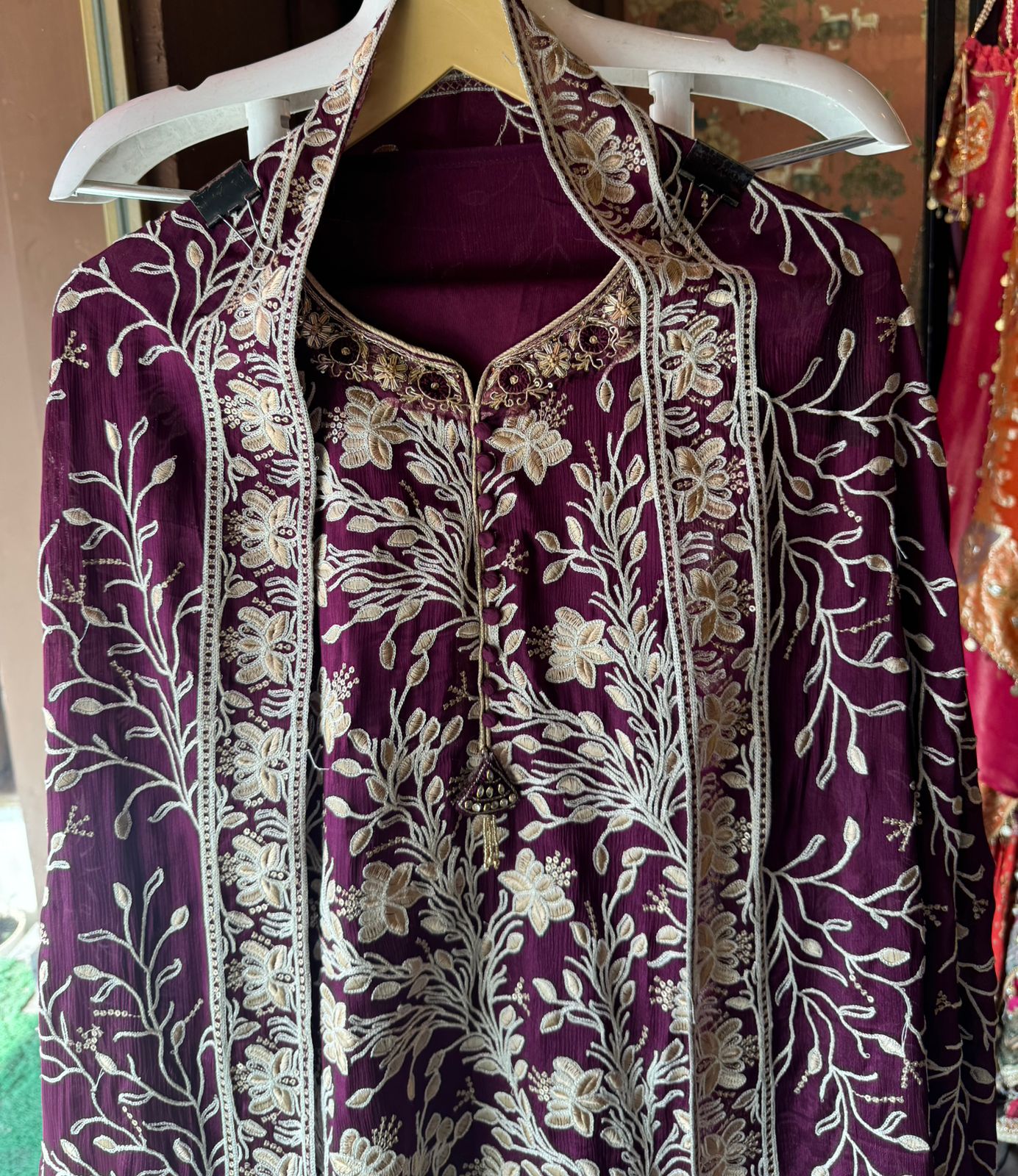 Pure chinon heavily embroidered collection