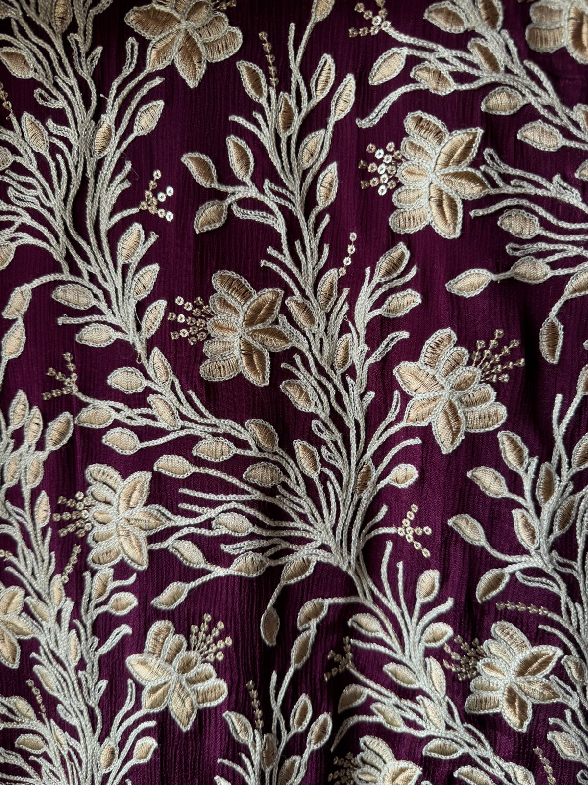Pure chinon heavily embroidered collection