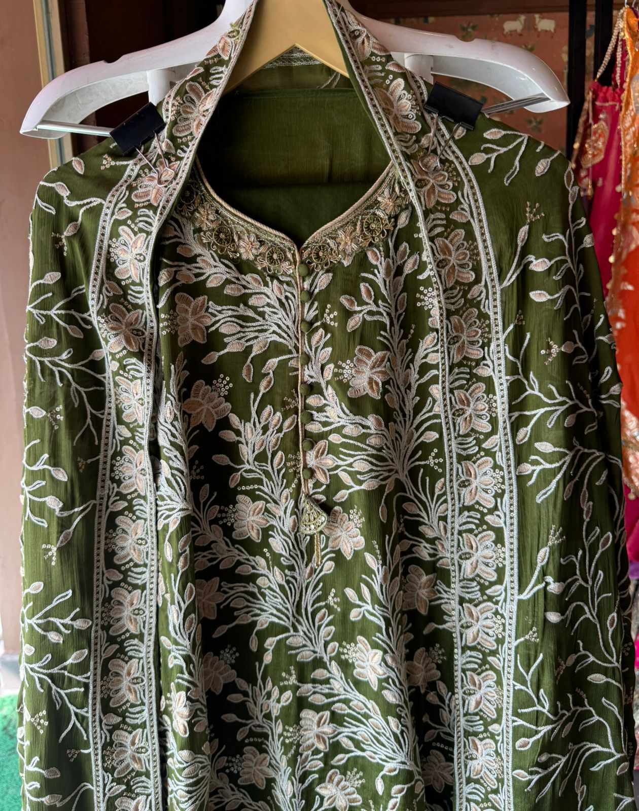 Pure chinon heavily embroidered collection