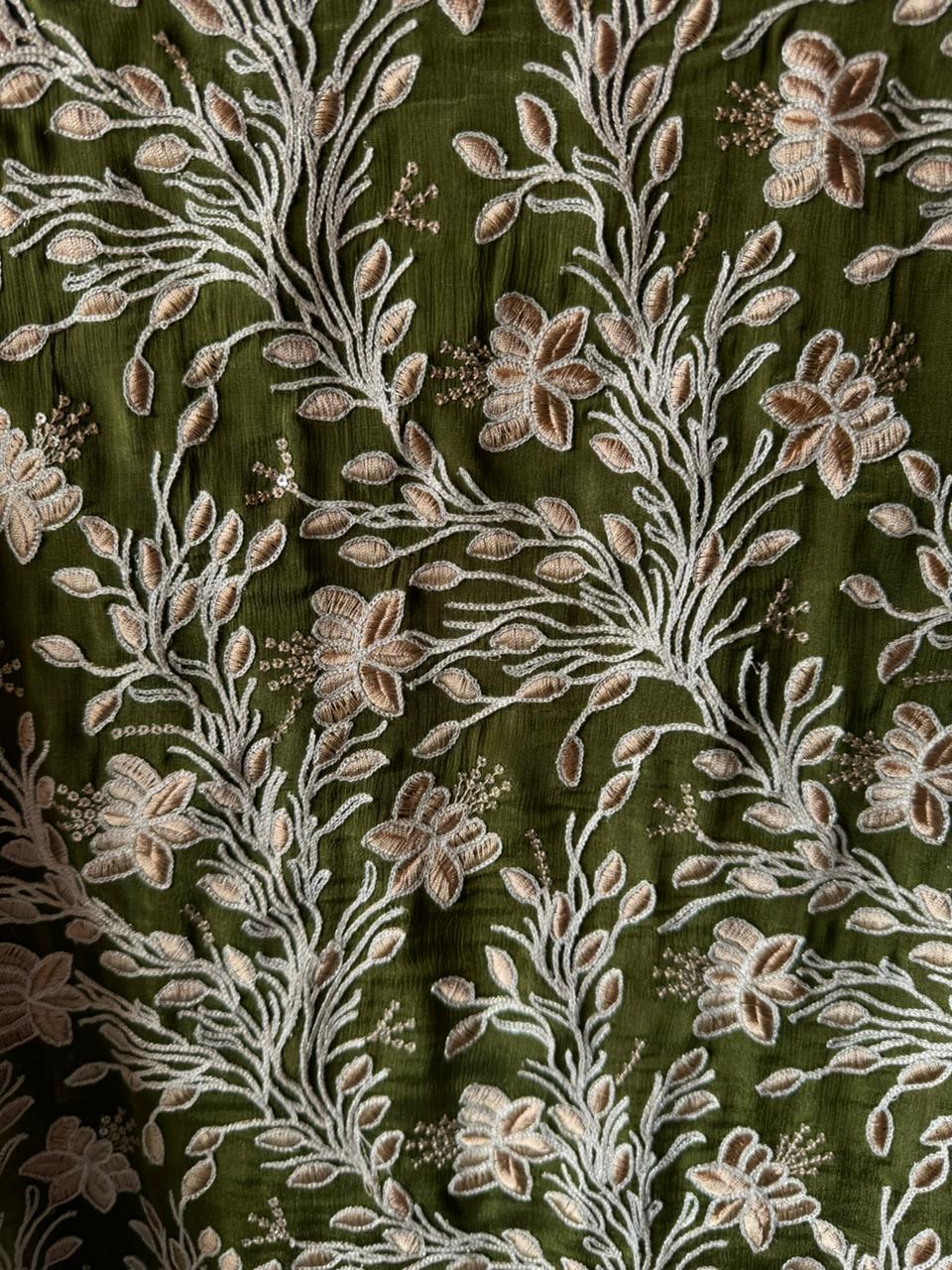 Pure chinon heavily embroidered collection