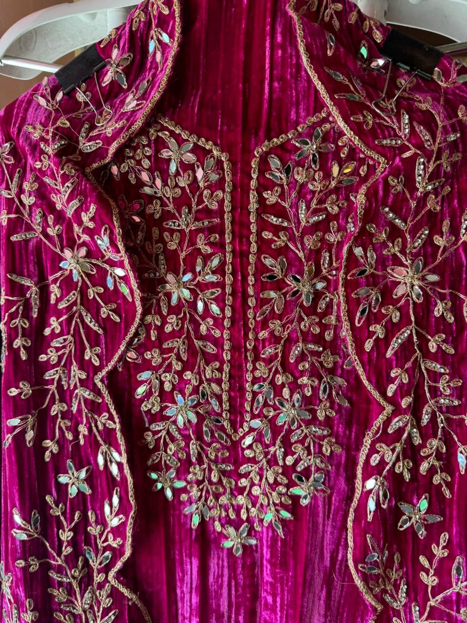 SHOP OUR BEST SELLING CRUSHED VELVET MIRROR WORK SUITS