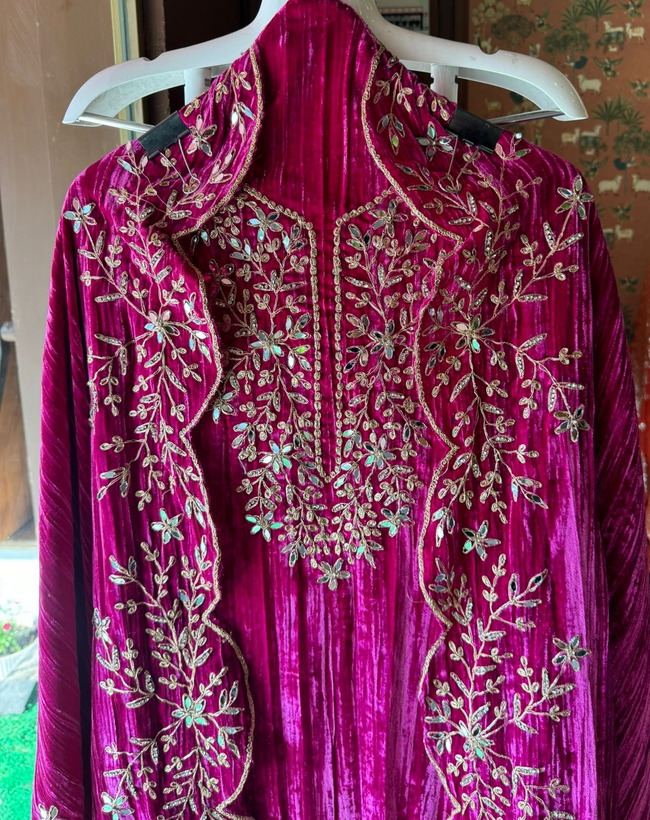 SHOP OUR BEST SELLING CRUSHED VELVET MIRROR WORK SUITS