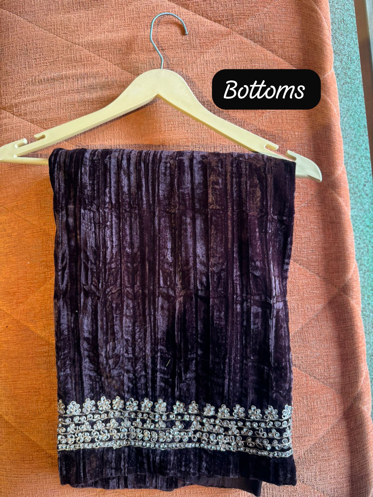 Crushed velvet unstitched Shirt