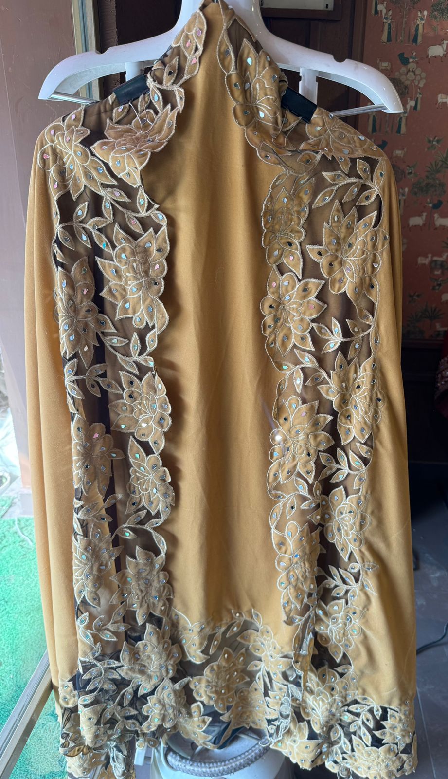 Pure silk velvet Unstitched shirt