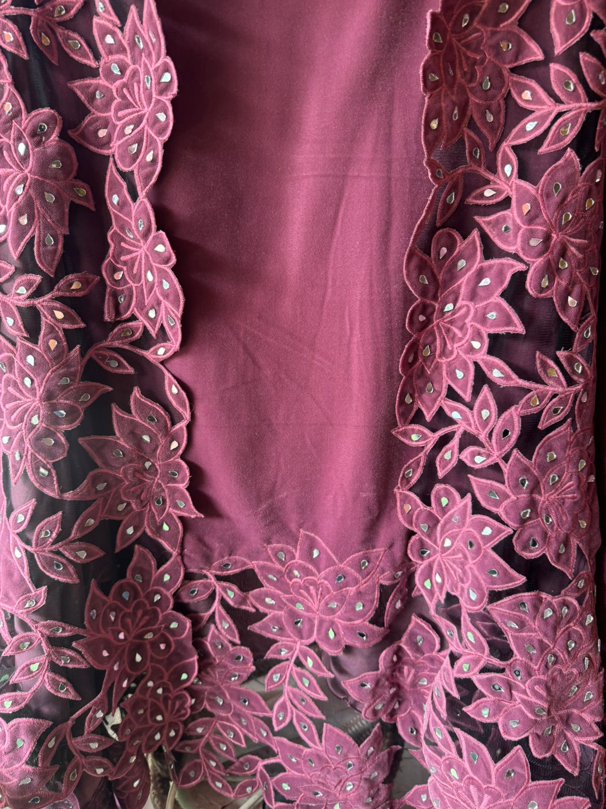 Pure silk velvet Unstitched shirt