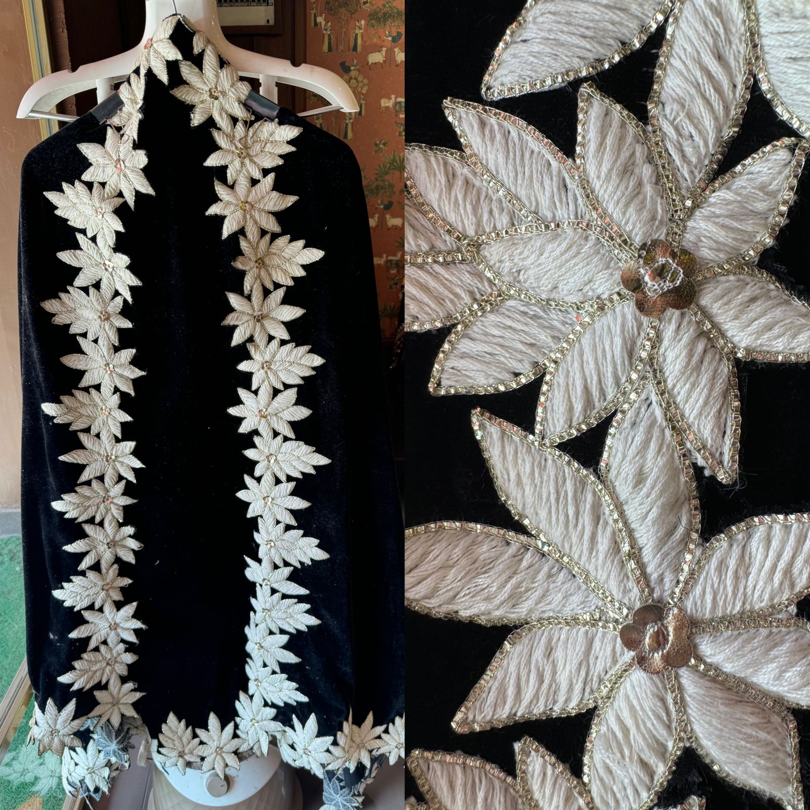 Pure Velvet unstitched Kurta