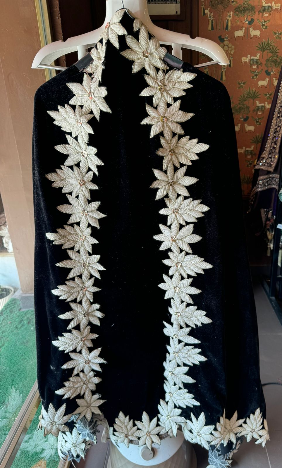 Pure Velvet unstitched Kurta