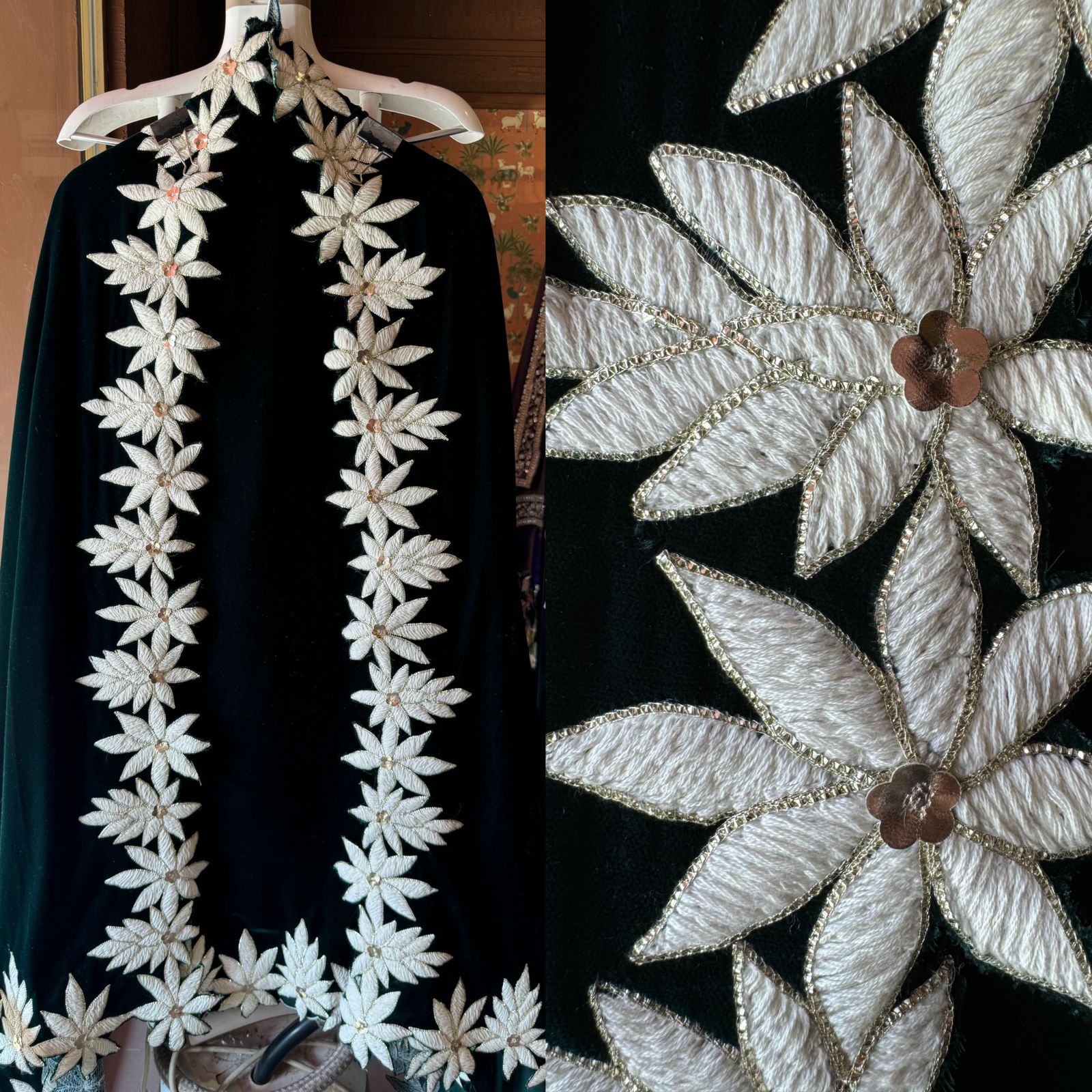 Pure Velvet unstitched Kurta